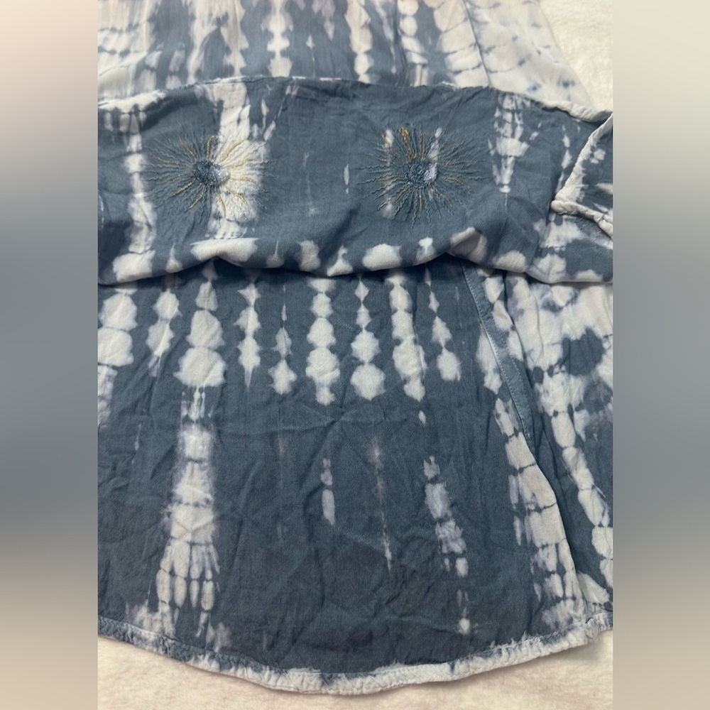 Raya Sun Tie Dye Beachy BOHO Tank Pink and Gray Sleeveless Mini Sundress - Picture 16 of 16
